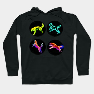 Siberian Husky Set Neon Hoodie